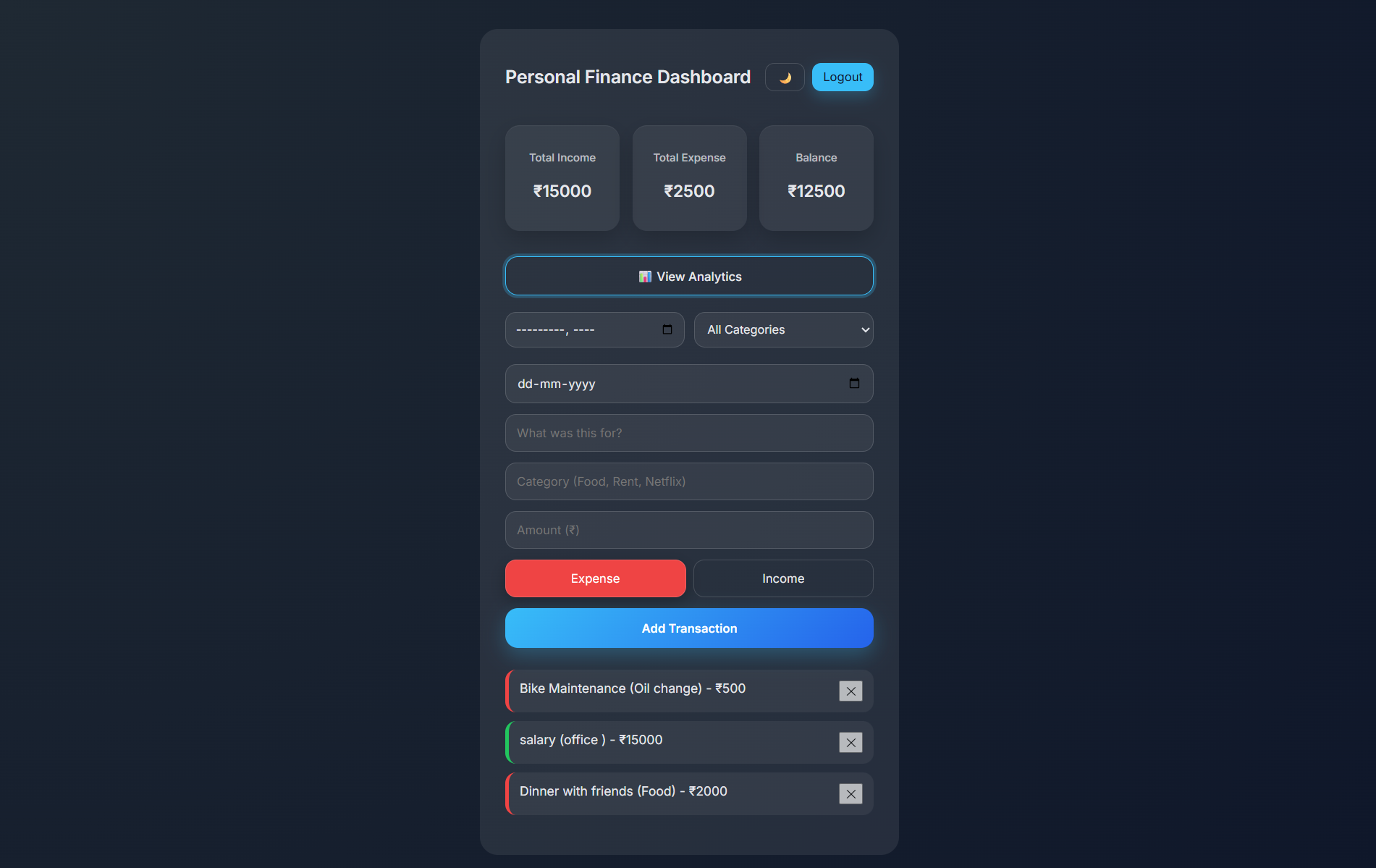 Expense Tracker